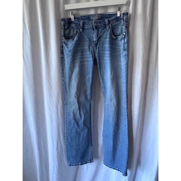 Rock & Roll Cowgirl Women's Riding Jeans Light Wash Bootcut 31x34 - Picture 1 of 16